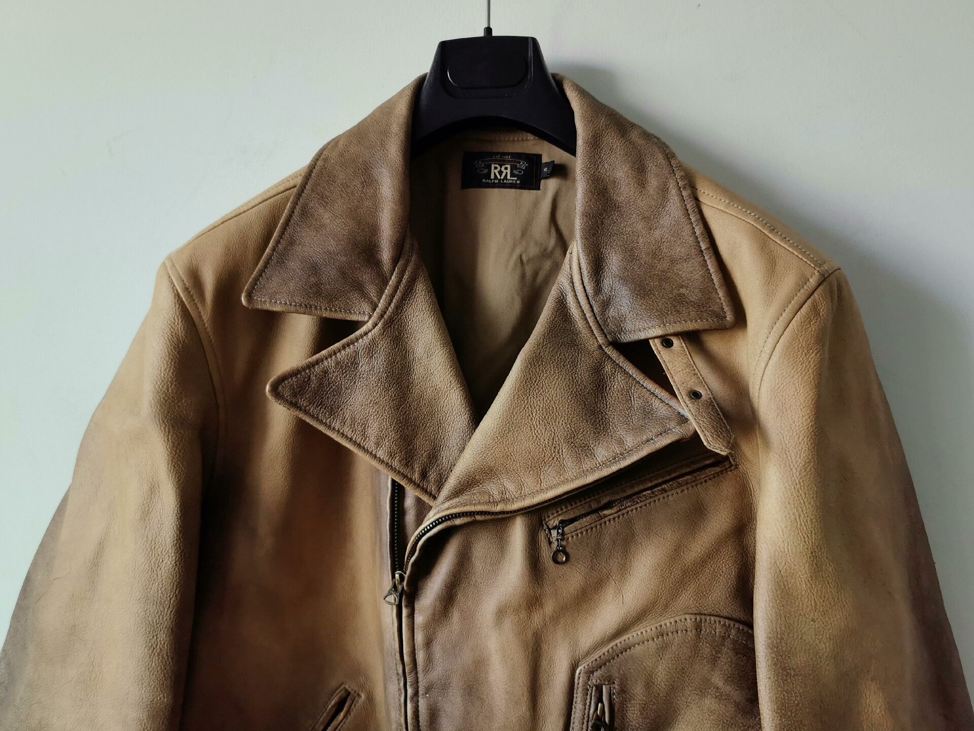 RRL Ralph Lauren rrl vintage heavy leather jacket Size US XL / EU 56 / 4 - 4 Thumbnail