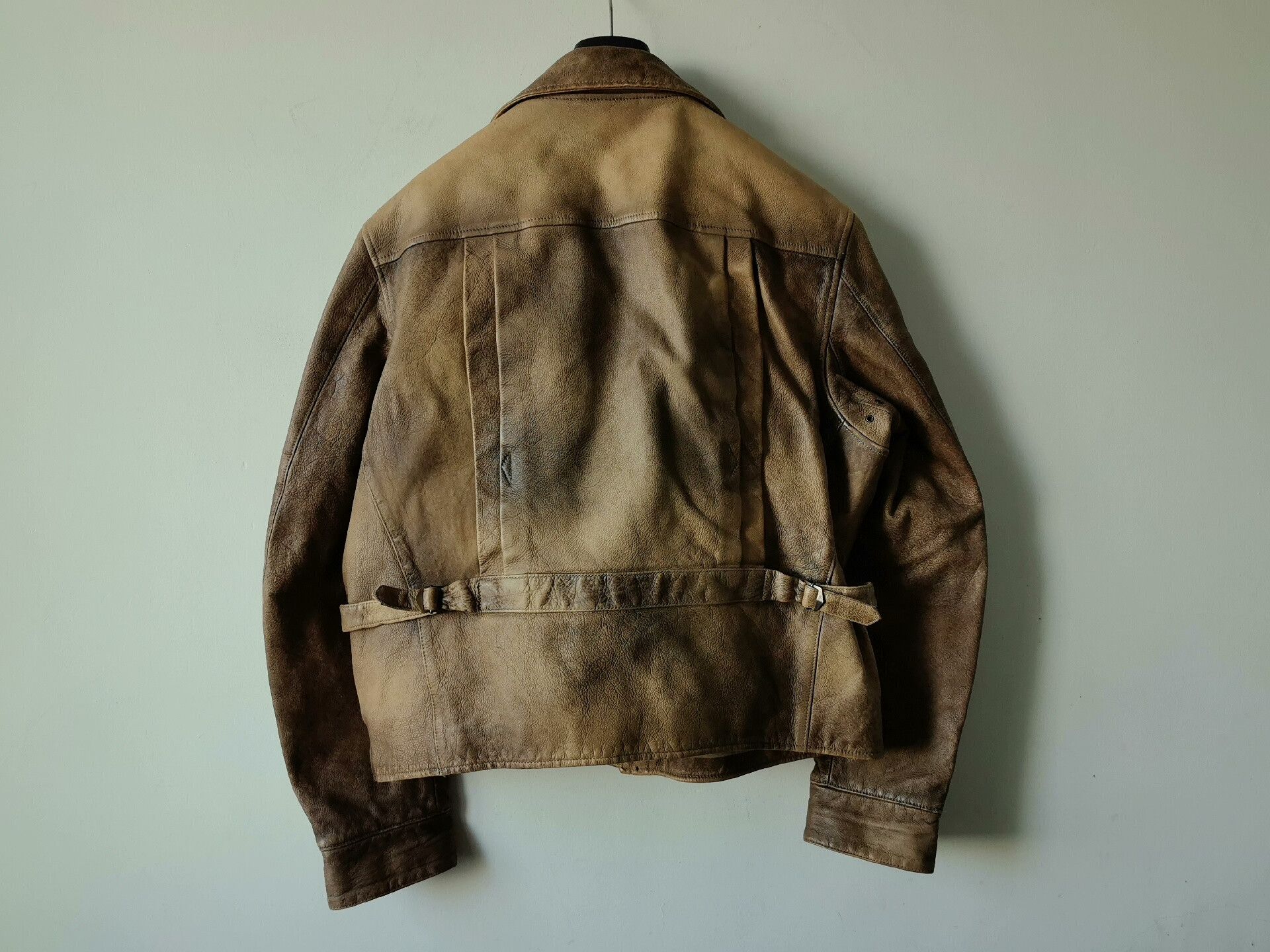 RRL Ralph Lauren rrl vintage heavy leather jacket Size US XL / EU 56 / 4 - 3 Thumbnail