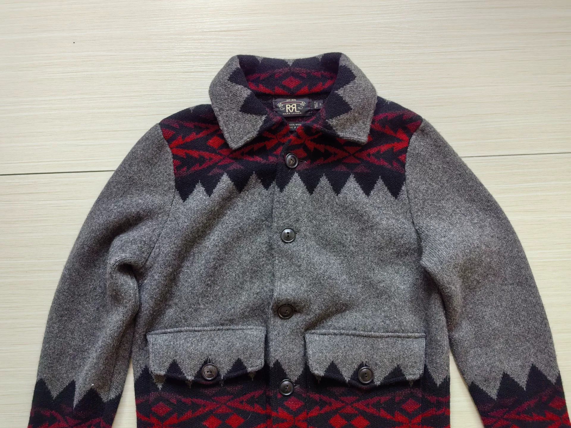 RRL Ralph Lauren rrl double rl vintage indian wool cardigan Size US S / EU 44-46 / 1 - 3 Thumbnail