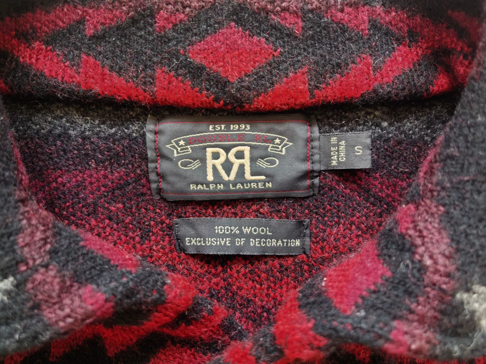 RRL Ralph Lauren rrl double rl vintage indian wool cardigan Size US S / EU 44-46 / 1 - 7 Thumbnail