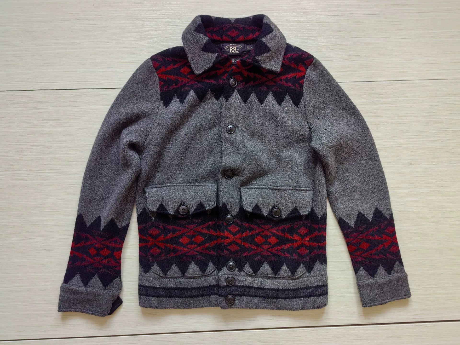 RRL Ralph Lauren rrl double rl vintage indian wool cardigan Size US S / EU 44-46 / 1 - 2 Thumbnail