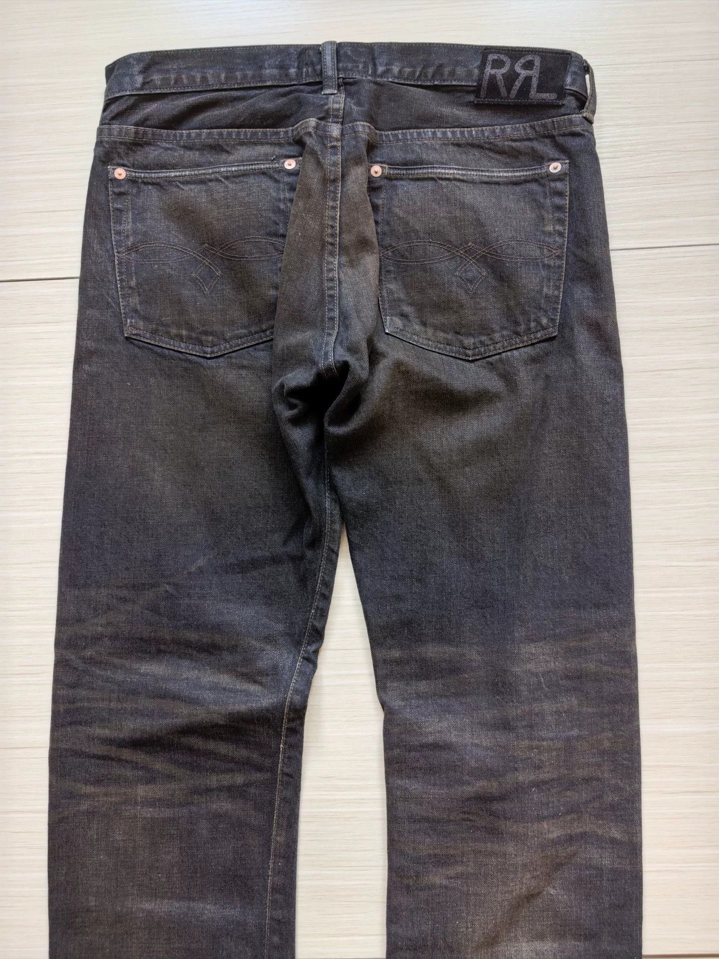 RRL Ralph Lauren early rrl heavy mud-dyed denim pants Size US 30 / EU 46 - 4 Thumbnail