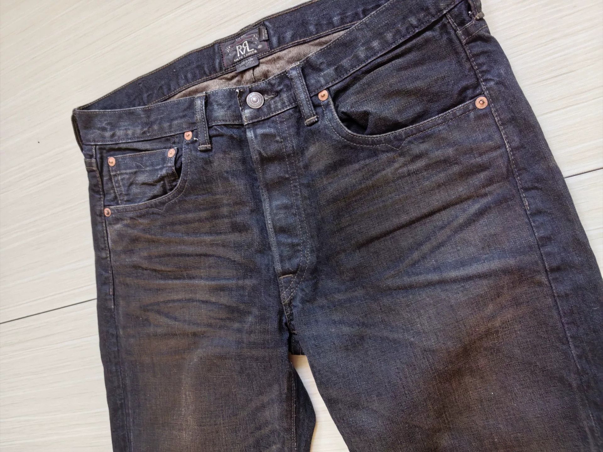 RRL Ralph Lauren early rrl heavy mud-dyed denim pants Size US 30 / EU 46 - 7 Thumbnail