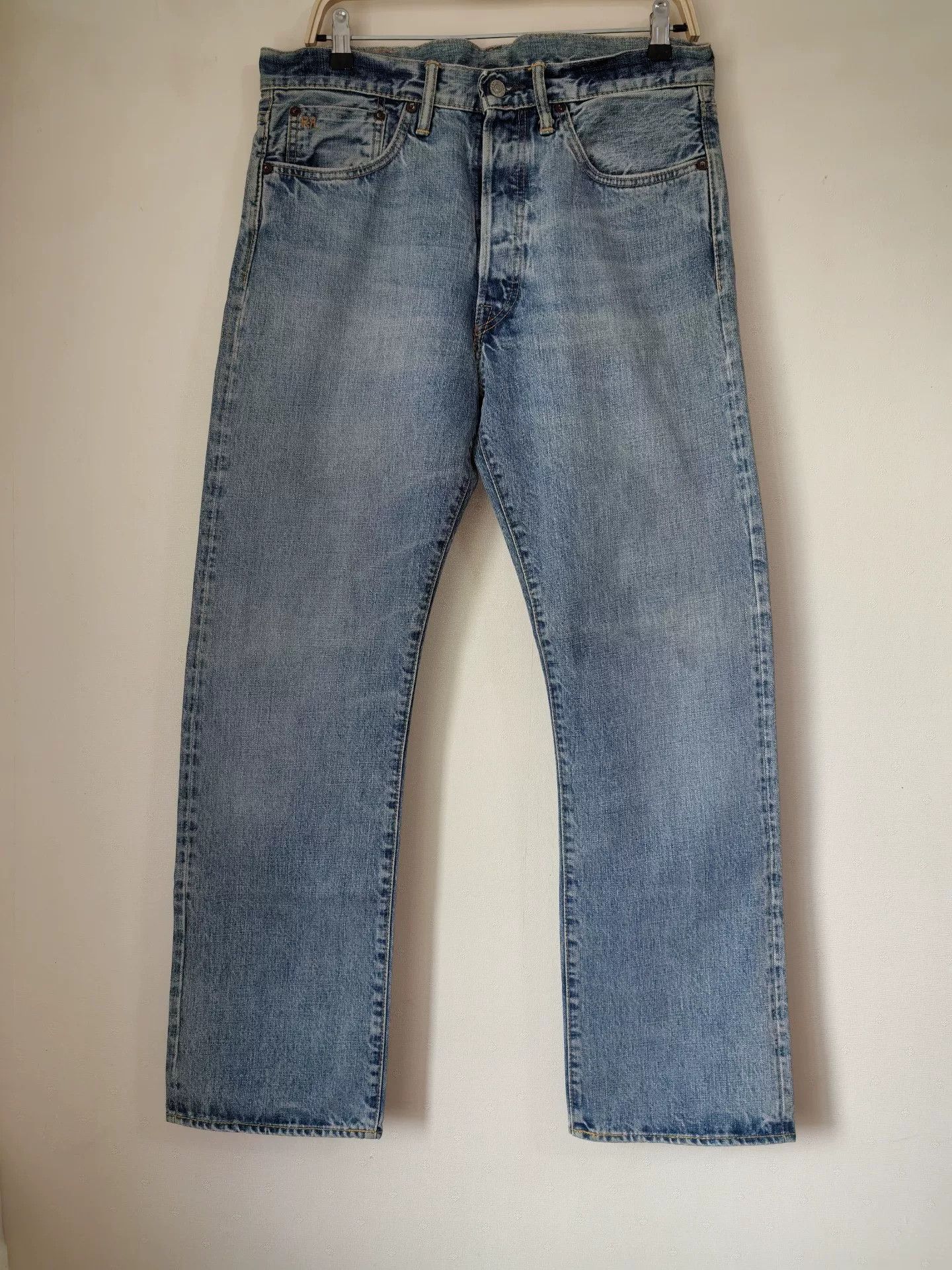 RRL Ralph Lauren classic straight leg ice blue jeans Size US 32 / EU 48 - 2 Thumbnail