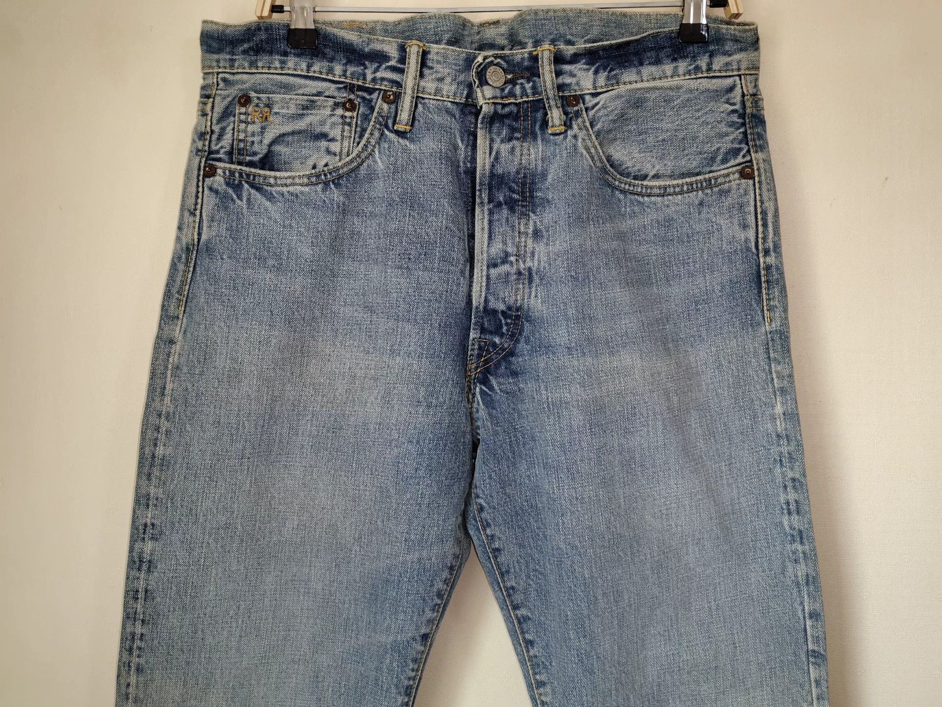 RRL Ralph Lauren classic straight leg ice blue jeans Size US 32 / EU 48 - 4 Thumbnail