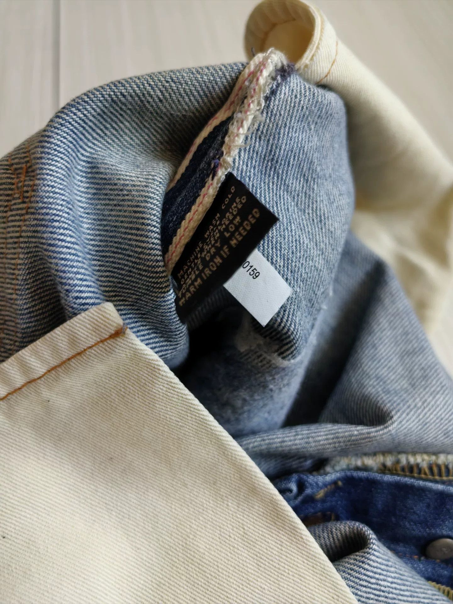 RRL Ralph Lauren rrl vintage blue distressed denim pants Size US 30 / EU 46 - 9 Thumbnail