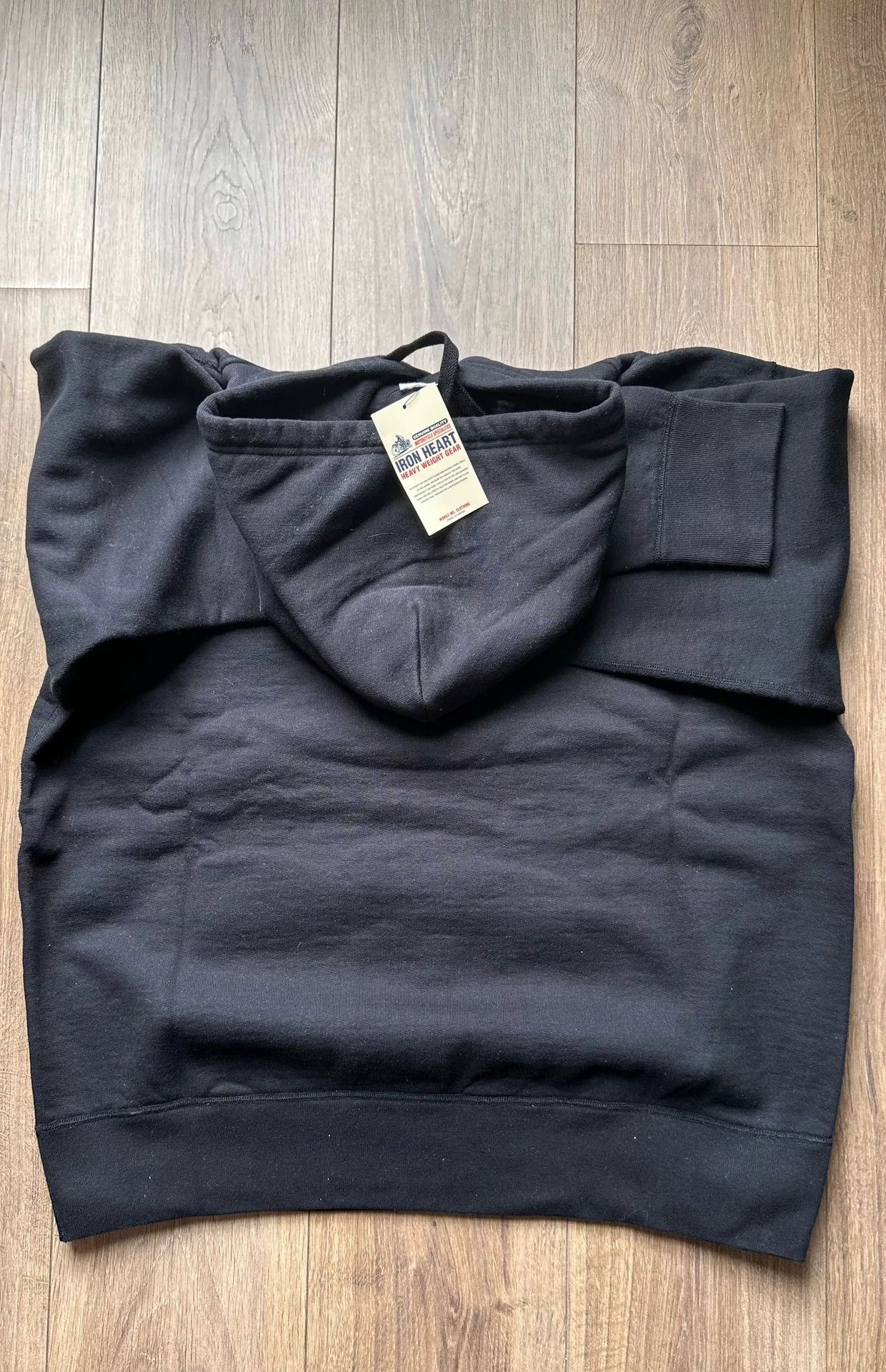 Iron Heart black heavyweight hooded sweatshirt with tags Size US XXL / EU 58 / 5 - 2 Thumbnail