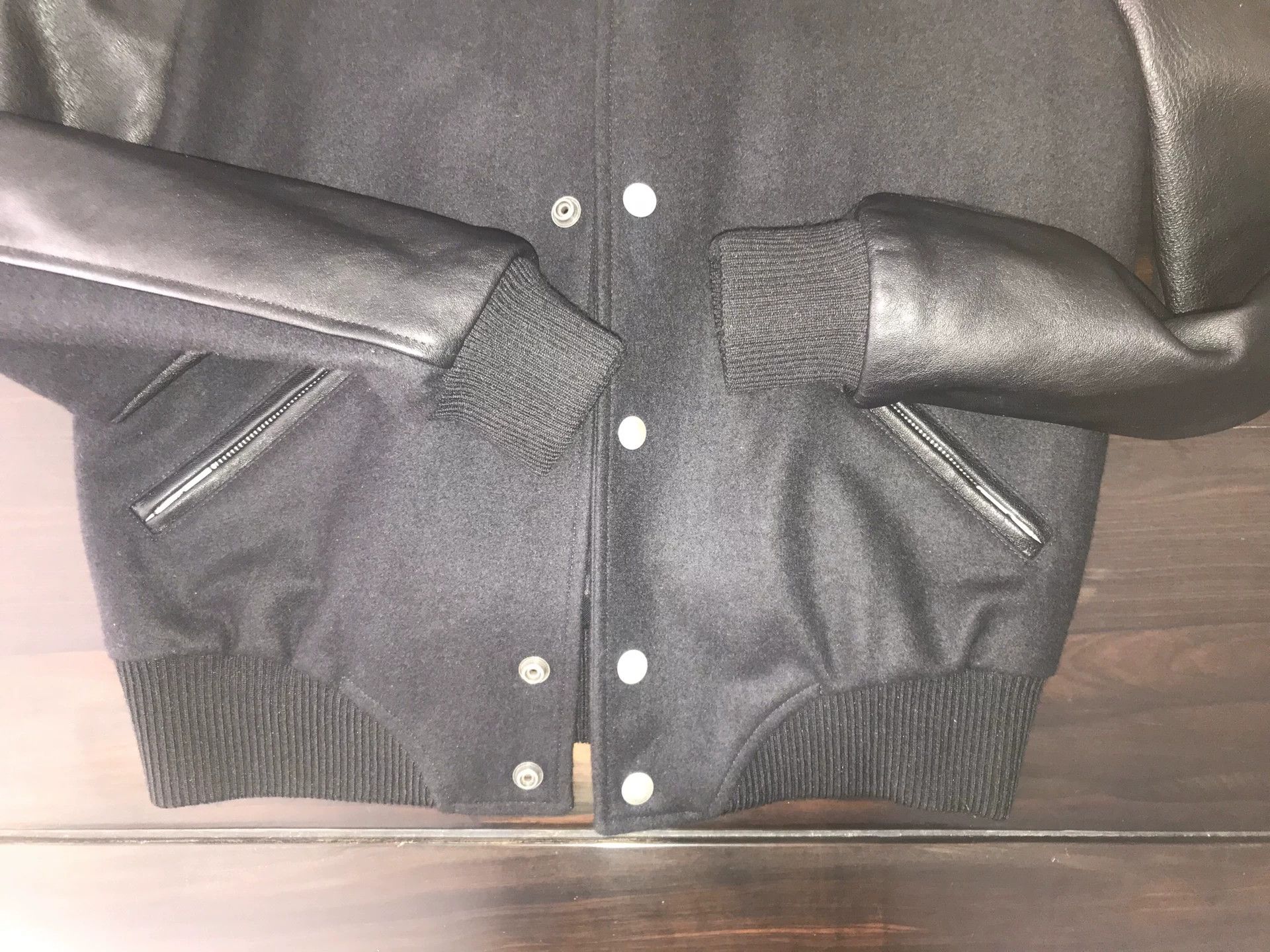 Yves Saint Laurent saint laurent wool and leather varsity jacket Size US M / EU 48-50 / 2 - 4 Thumbnail