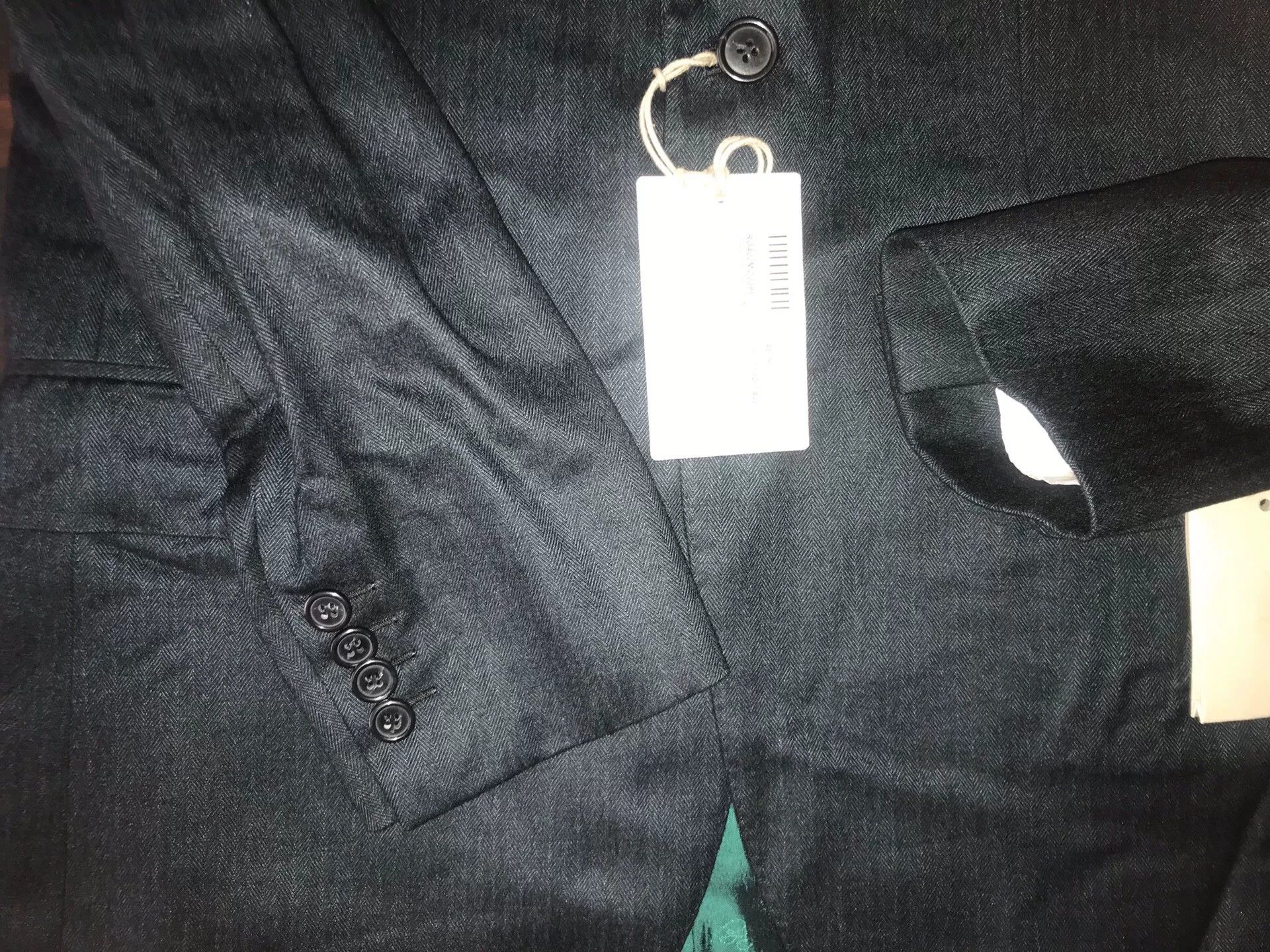 Brioni brioni cashmere silk suit jacket black green Size US L / EU 52-54 / 3 - 4 Thumbnail