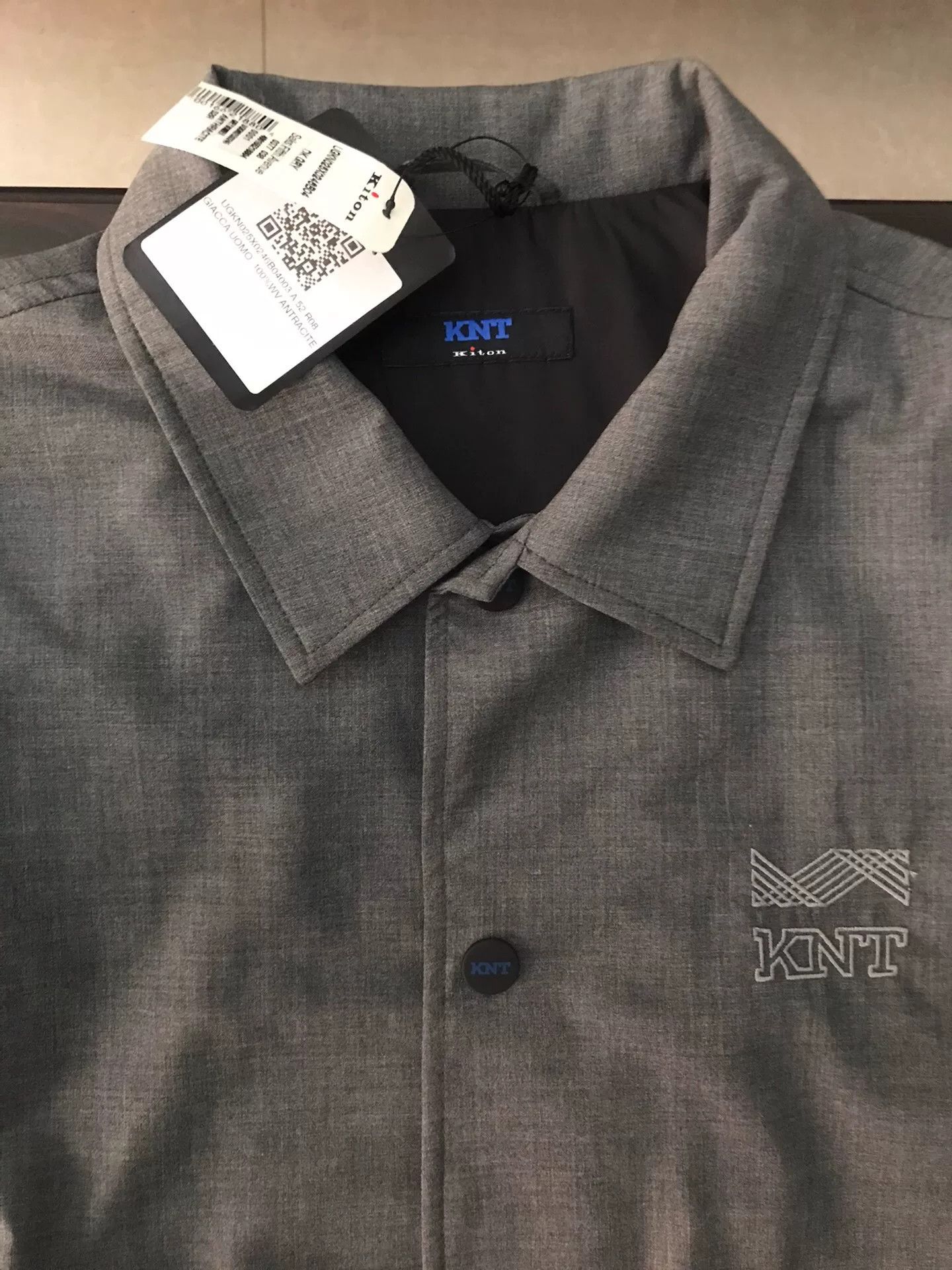 Kiton gray wool jacket by Kiton, size 52 Size US L / EU 52-54 / 3 - 4 Thumbnail