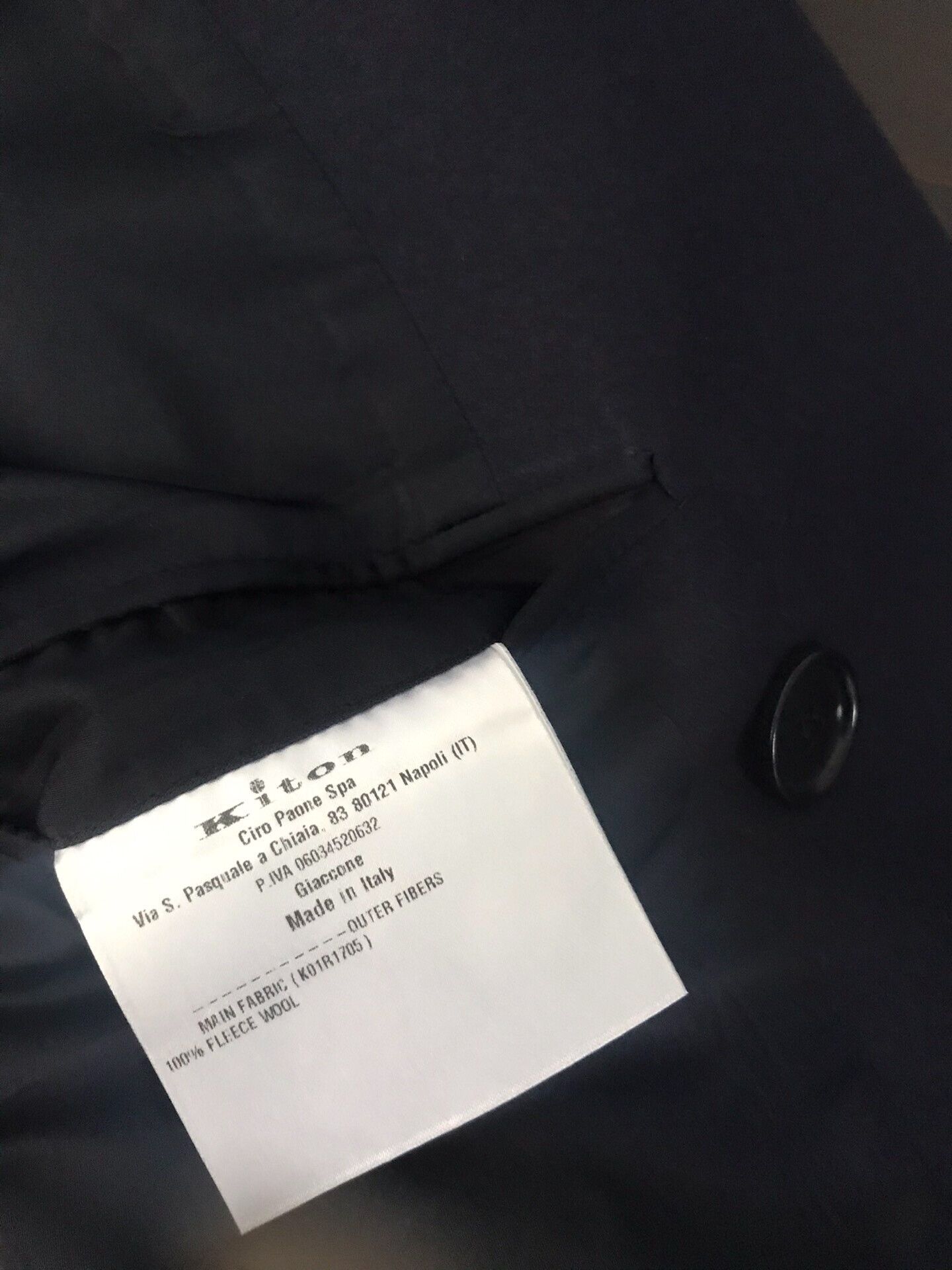 Ermenegildo Zegna luxury navy wool coat for men Size US L / EU 52-54 / 3 - 9 Thumbnail