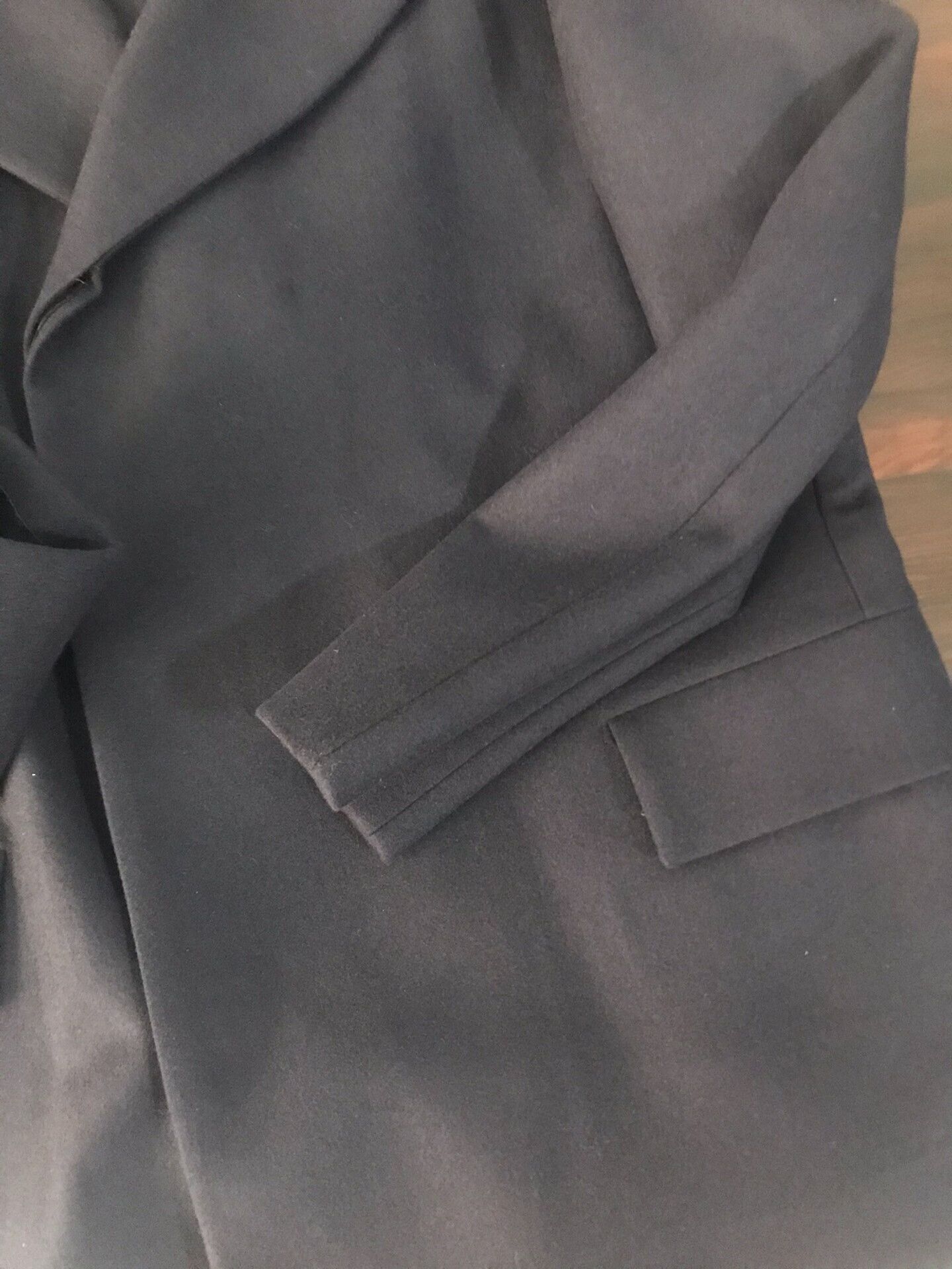 Ermenegildo Zegna luxury navy wool coat for men Size US L / EU 52-54 / 3 - 6 Thumbnail