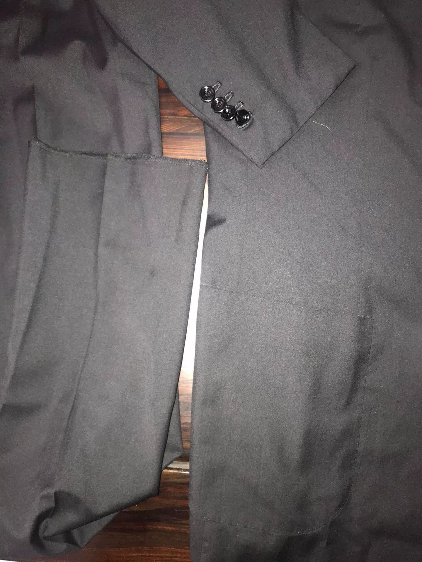 Kiton black lightweight wool suit set for spring Size US L / EU 52-54 / 3 - 7 Thumbnail
