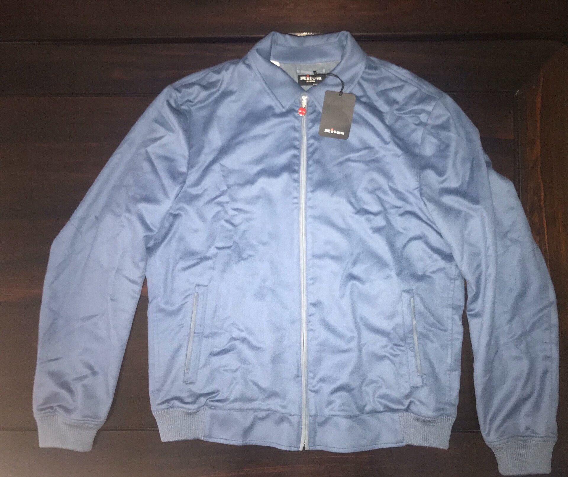 Kiton new kiton cashmere jacket in light blue Size US L / EU 52-54 / 3 - 3 Thumbnail
