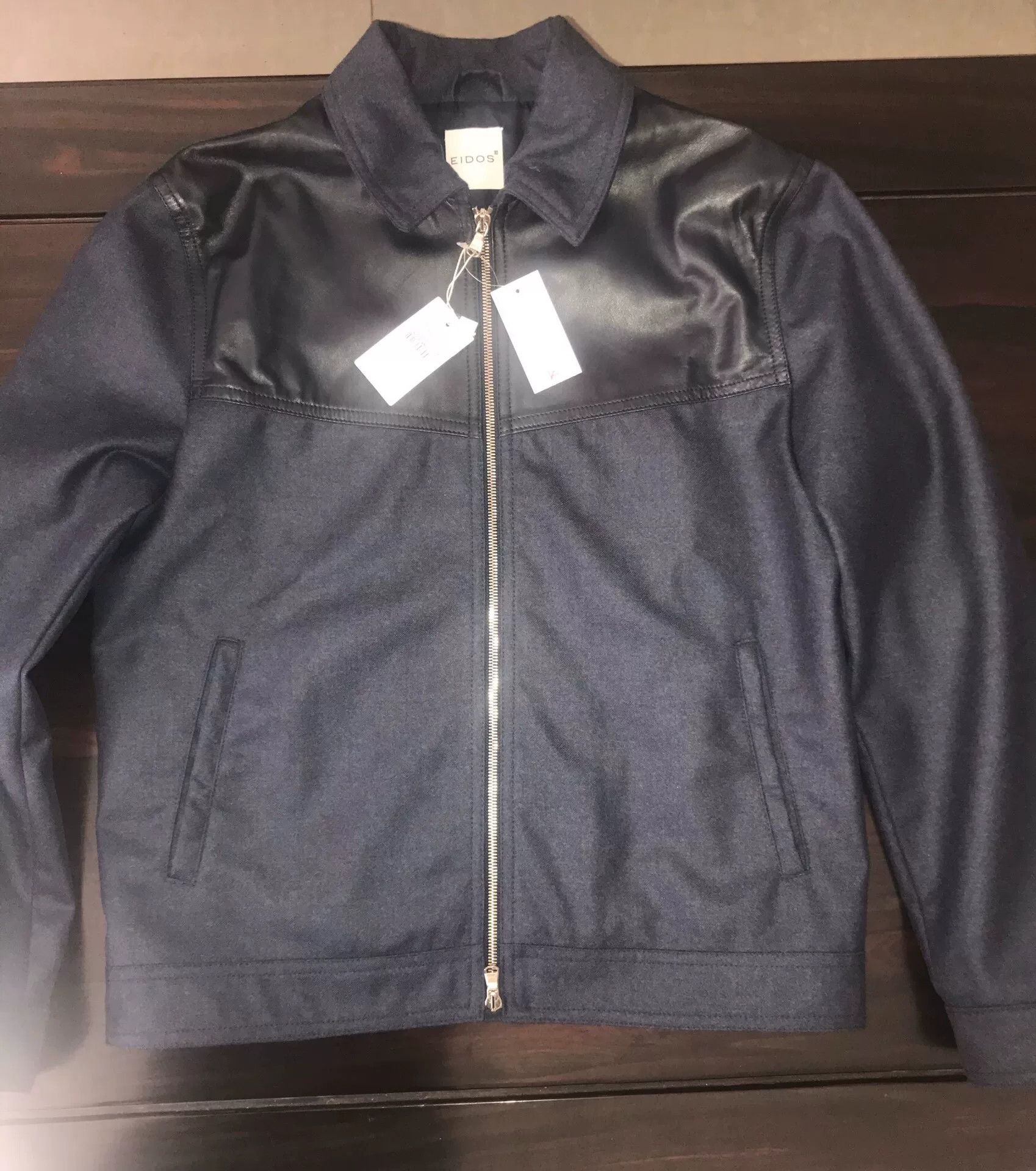 Eidos Napoli eidos wool and leather jacket size 48 Size US L / EU 52-54 / 3 - 2 Thumbnail