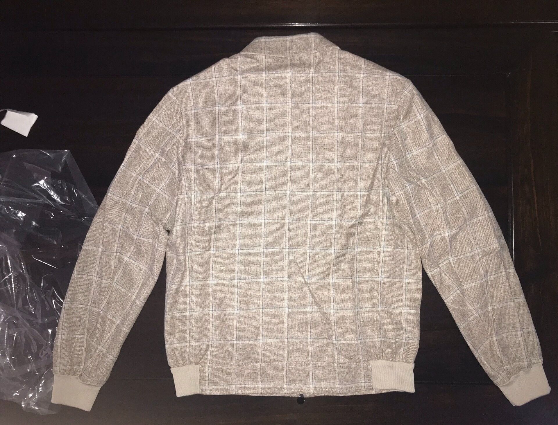 Brunello Cucinelli premium men's jacket in light beige checkered pattern Size US L / EU 52-54 / 3 - 2 Thumbnail
