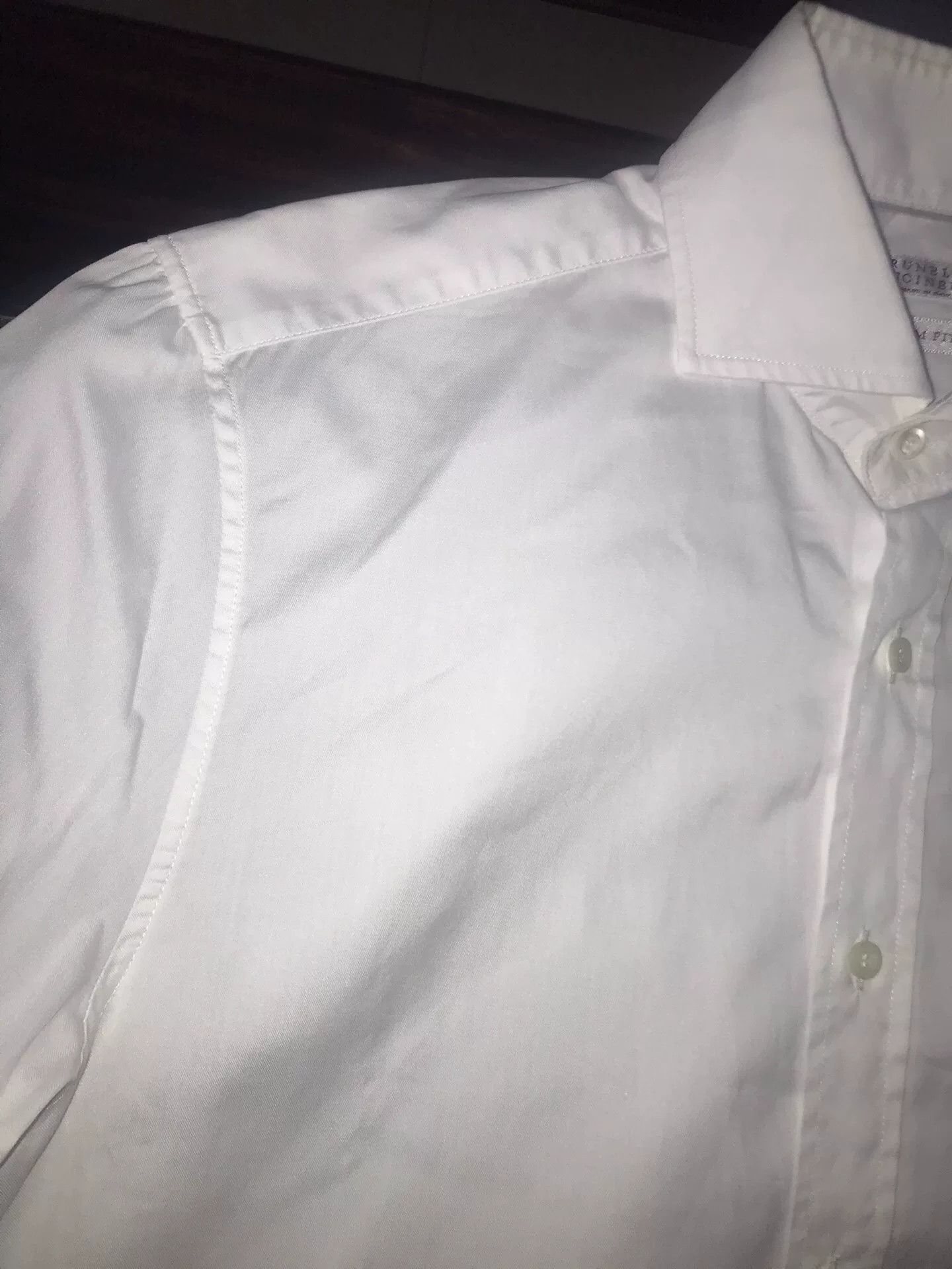 Brunello Cucinelli elegant white shirt with waterfall sleeves Size S / US 4 / IT 40 - 7 Thumbnail