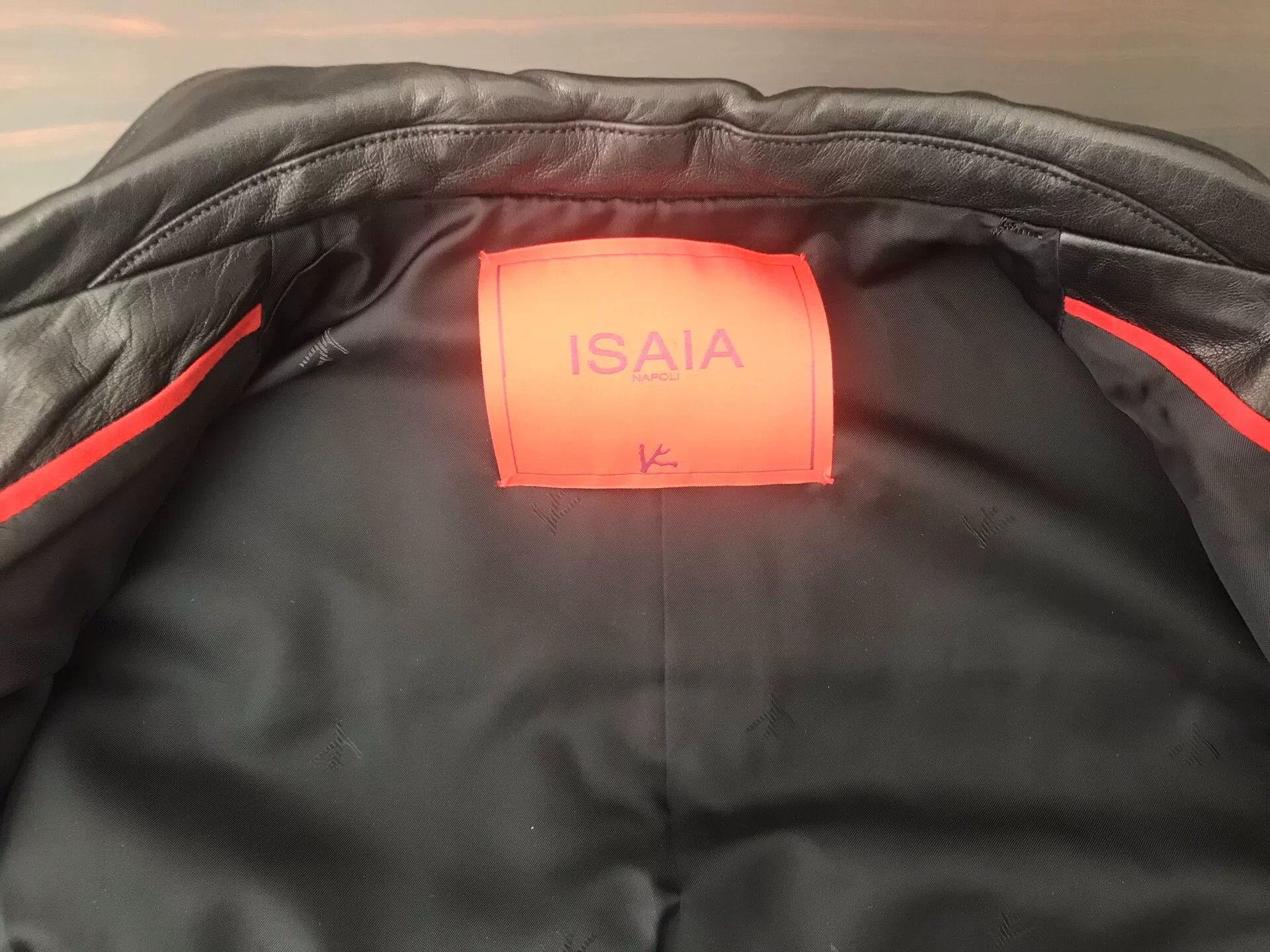 Isaia Napolii isaia black leather jacket size 48 Size US M / EU 48-50 / 2 - 8 Thumbnail