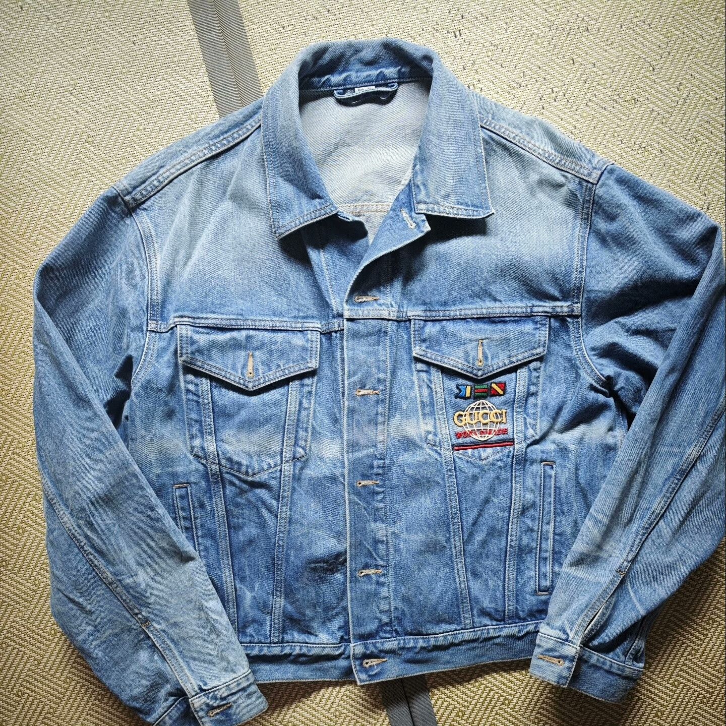 Gucci gucci vintage denim jacket with nautical patch Size US XXL / EU 58 / 5 - 2 Thumbnail