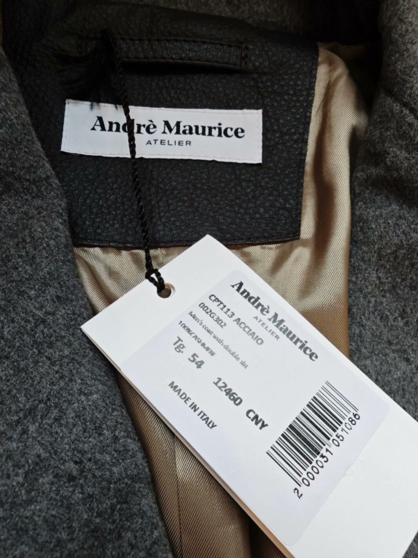 Other luxury gray cashmere coat by Andre Maurice Size US XXL / EU 58 / 5 - 3 Thumbnail