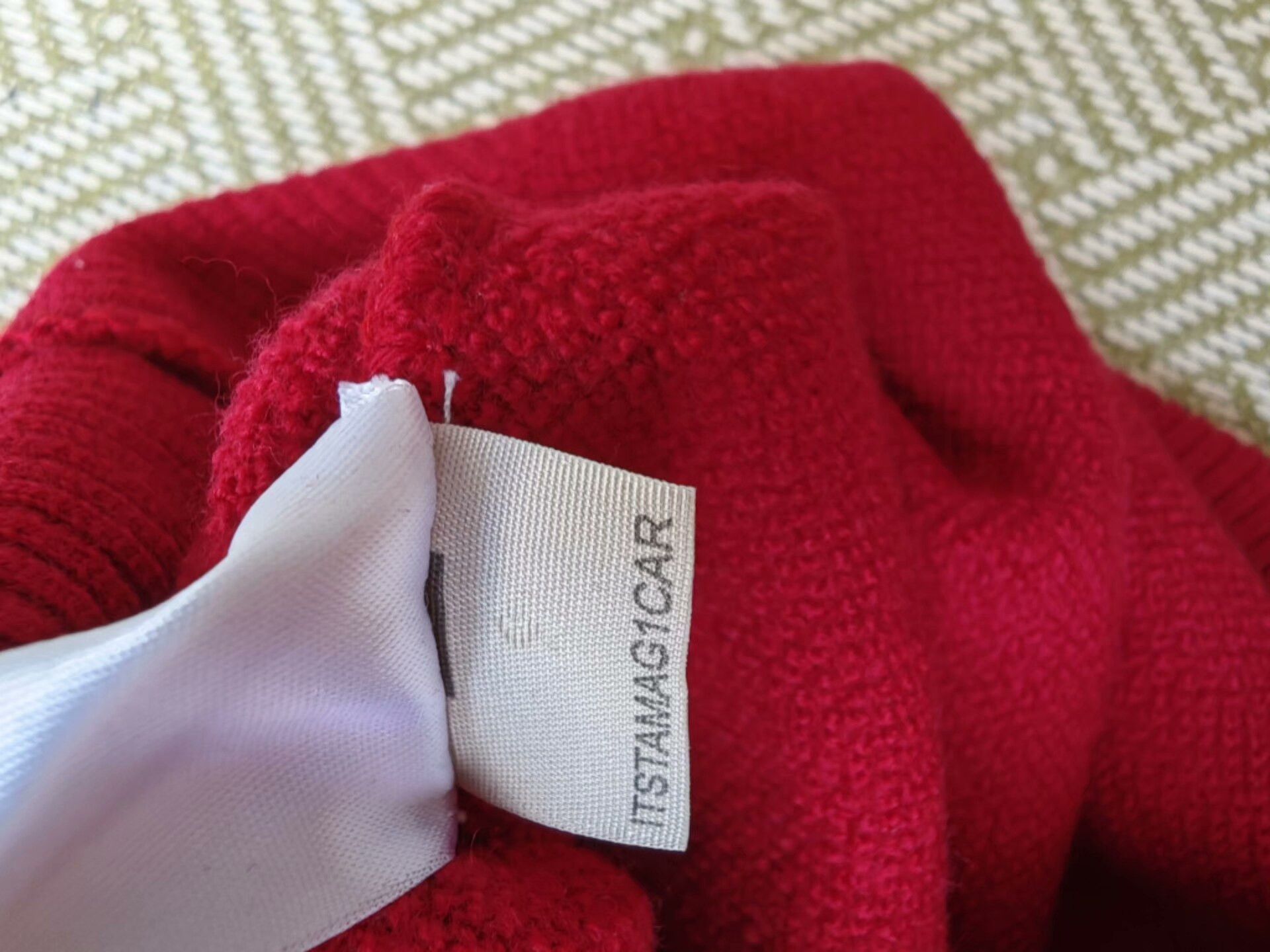 Burberry Burberry Red Military Style Wool Sweater Size US XL / EU 56 / 4 - 8 Thumbnail
