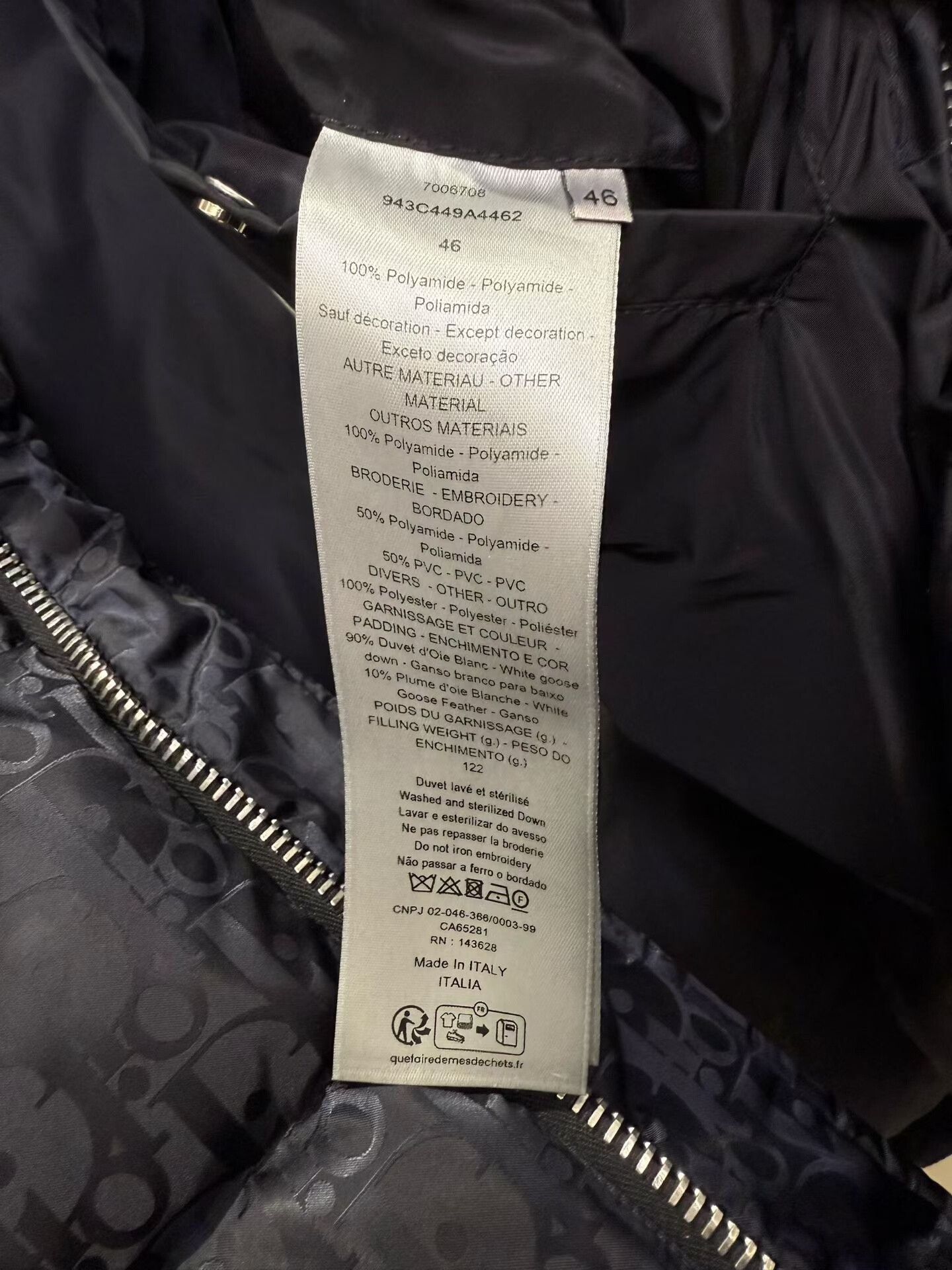 Dior dior black logo puffer jacket size 46 Size US L / EU 52-54 / 3 - 3 Thumbnail