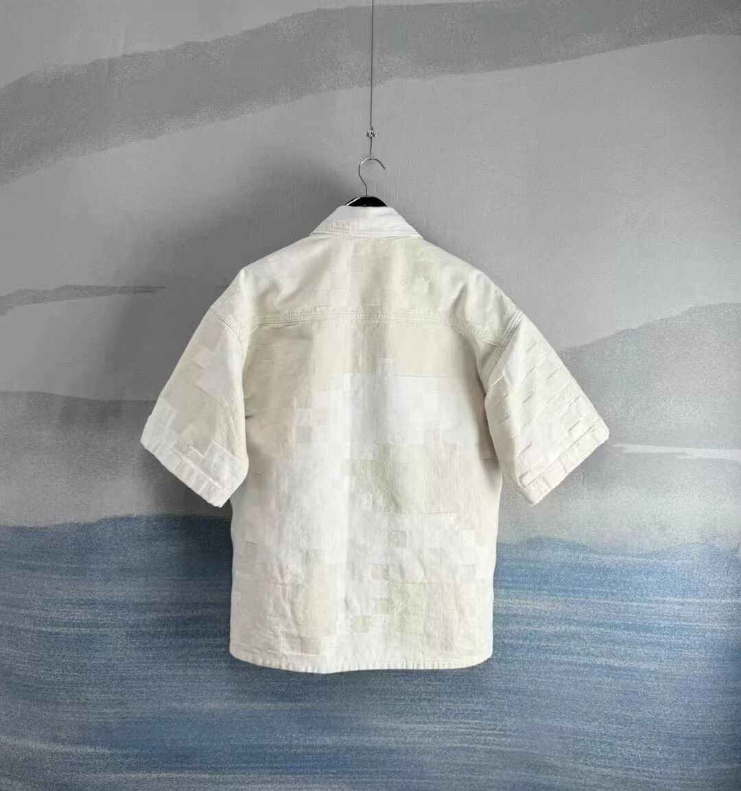 Louis Vuitton Louis Vuitton Beige Short Sleeve Button-Up Shirt Size US XS / EU 42 / 0 - 3 Thumbnail