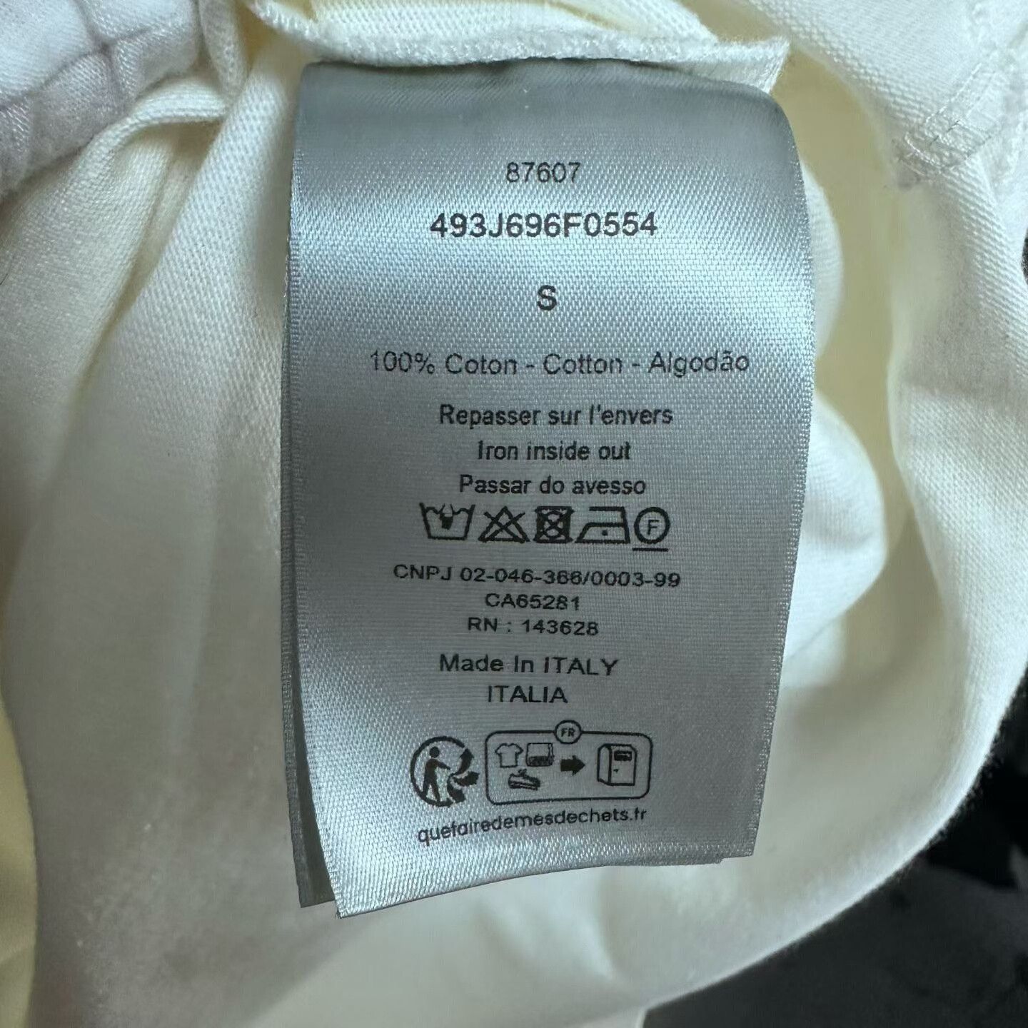 Dior white loose short sleeve t-shirt Size S / US 4 / IT 40 - 6 Thumbnail