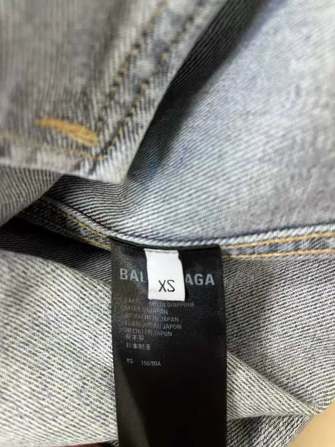 Balenciaga Balenciaga Blue Denim Jacket with Logo Embroidery Size US XS / EU 42 / 0 - 4 Thumbnail