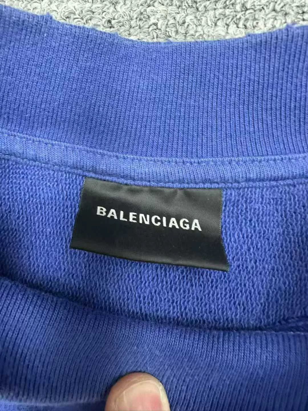 Balenciaga balenciaga wave logo sweatshirt in blue Size US M / EU 48-50 / 2 - 3 Thumbnail