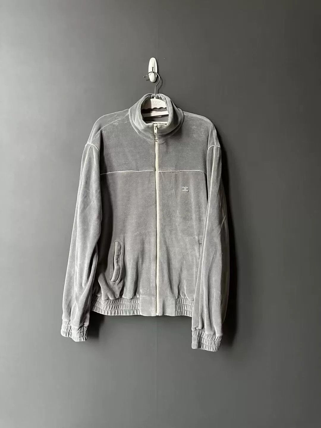 Celine celine blue velvet jacket in size L Size L / US 10 / IT 46 - 4 Thumbnail