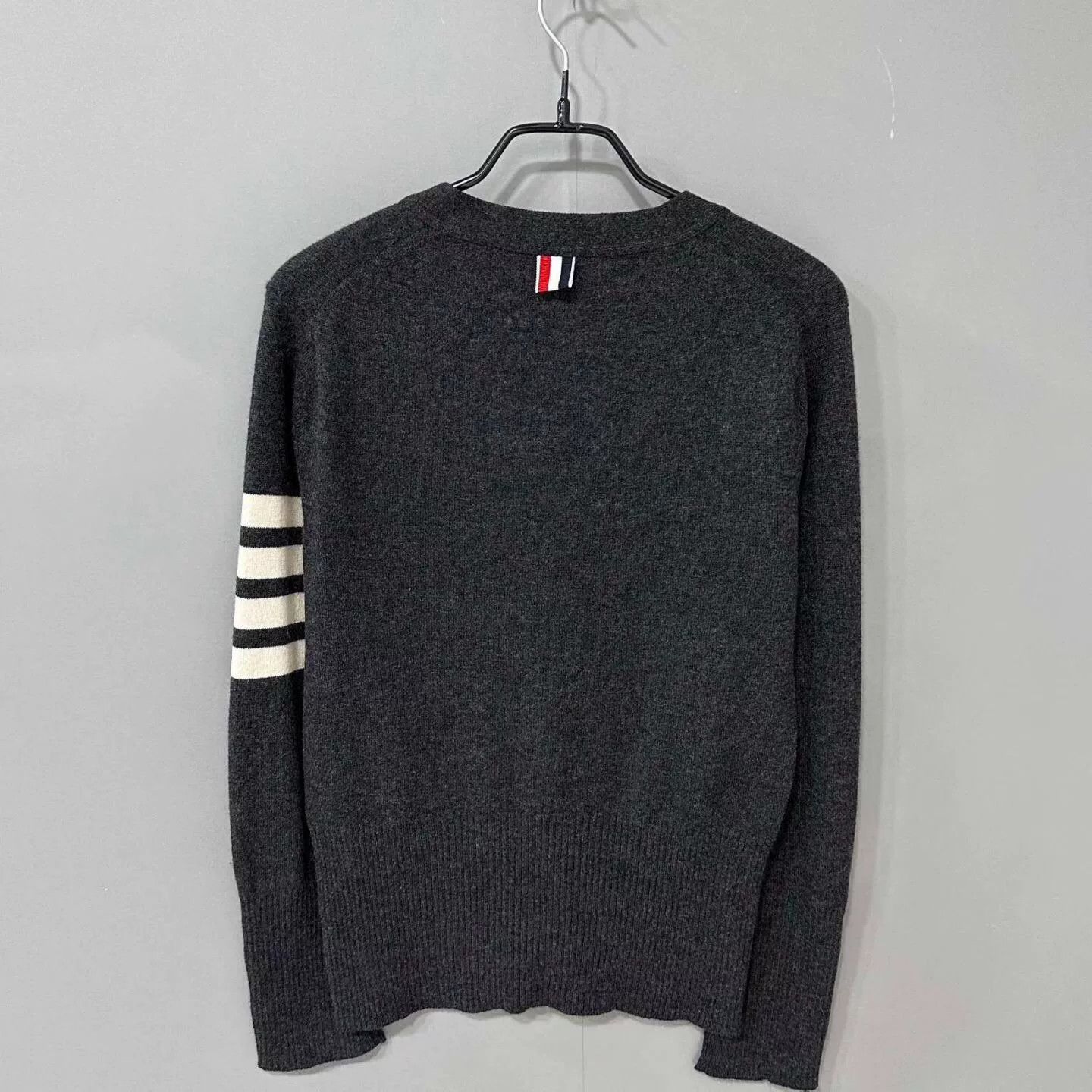 Thom Browne classic gray cashmere cardigan by Thom Browne Size US M / EU 48-50 / 2 - 3 Thumbnail