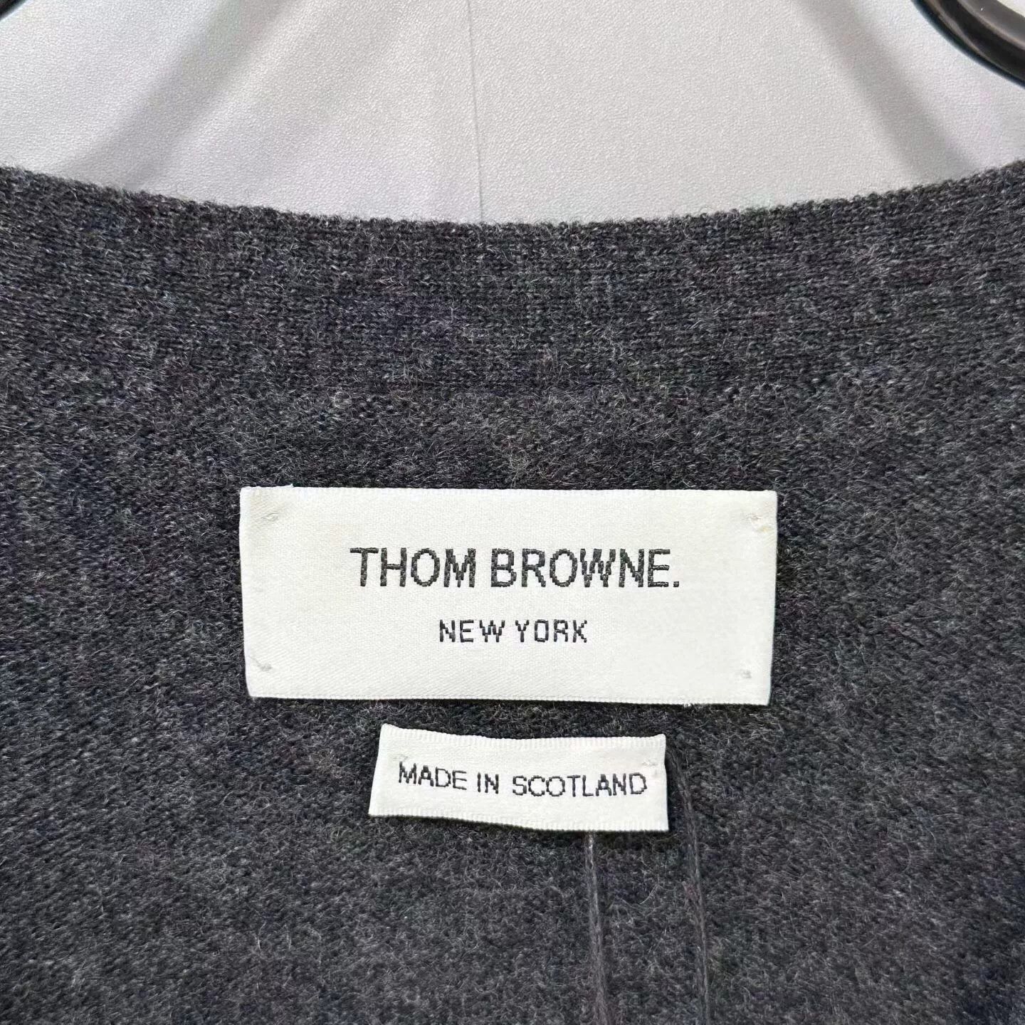 Thom Browne classic gray cashmere cardigan by Thom Browne Size US M / EU 48-50 / 2 - 4 Thumbnail