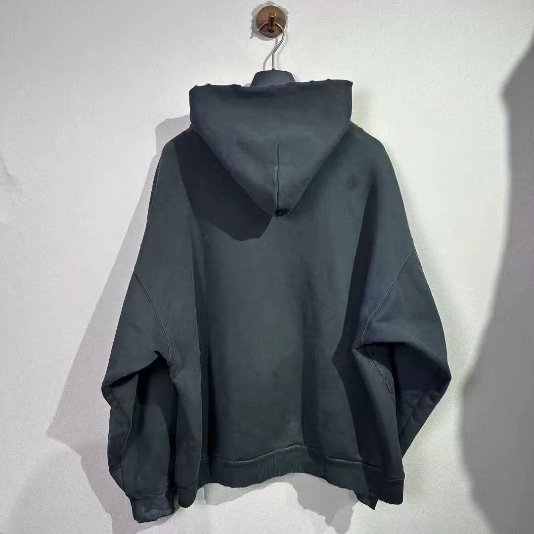 Balenciaga balenciaga 3b splatter hoodie in gray Size US M / EU 48-50 / 2 - 2 Thumbnail