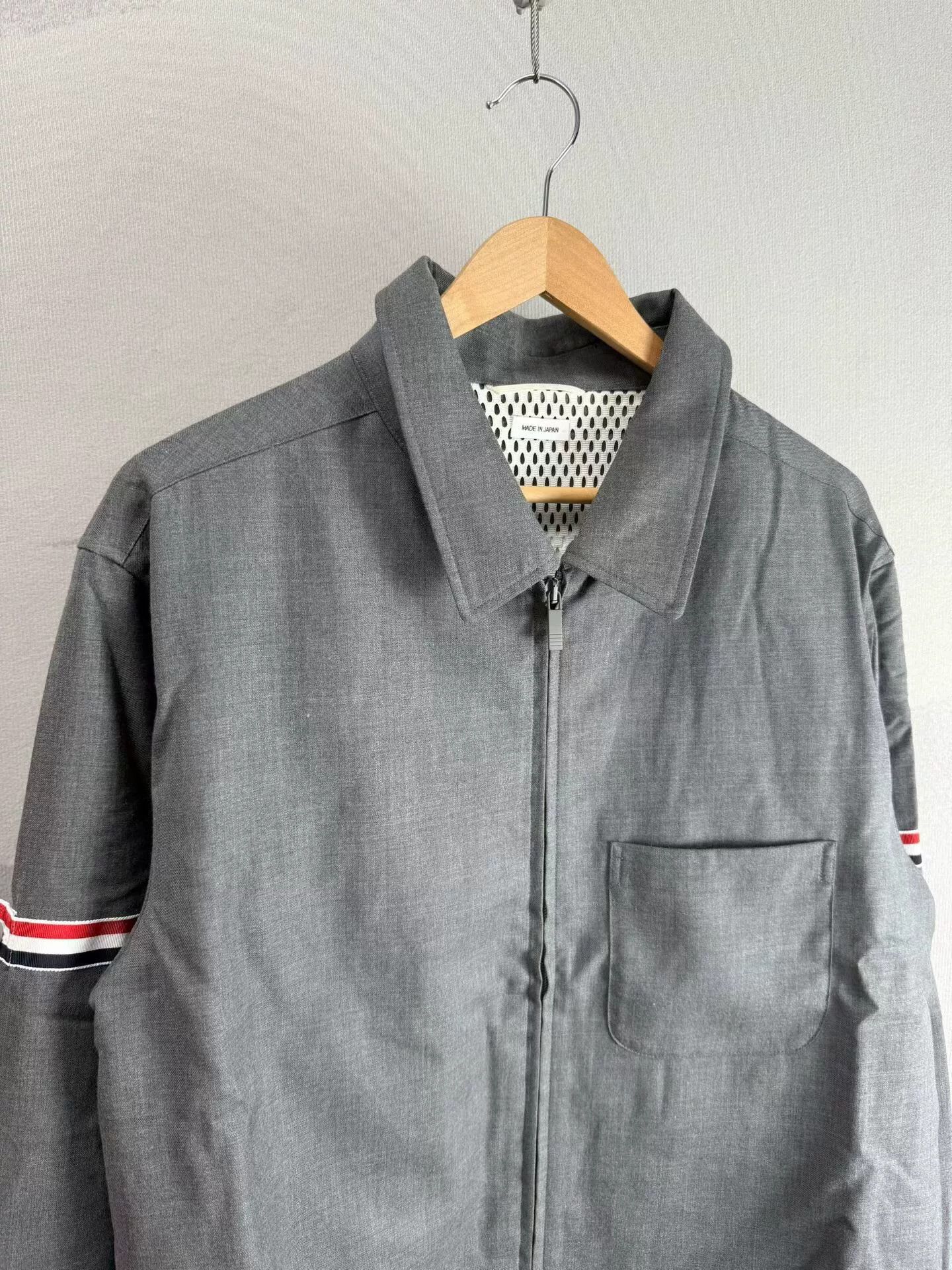 Thom Browne thom browne grey zip-up shirt jacket Size US M / EU 48-50 / 2 - 2 Thumbnail