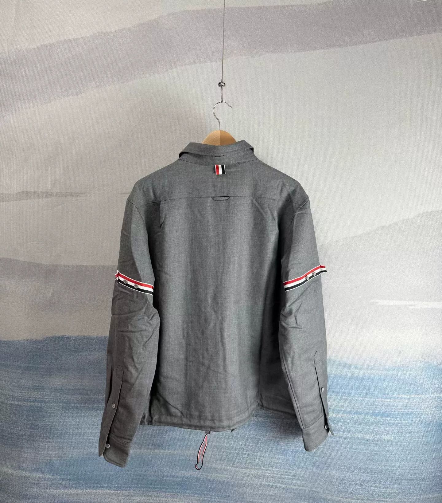 Thom Browne thom browne grey zip-up shirt jacket Size US M / EU 48-50 / 2 - 3 Thumbnail
