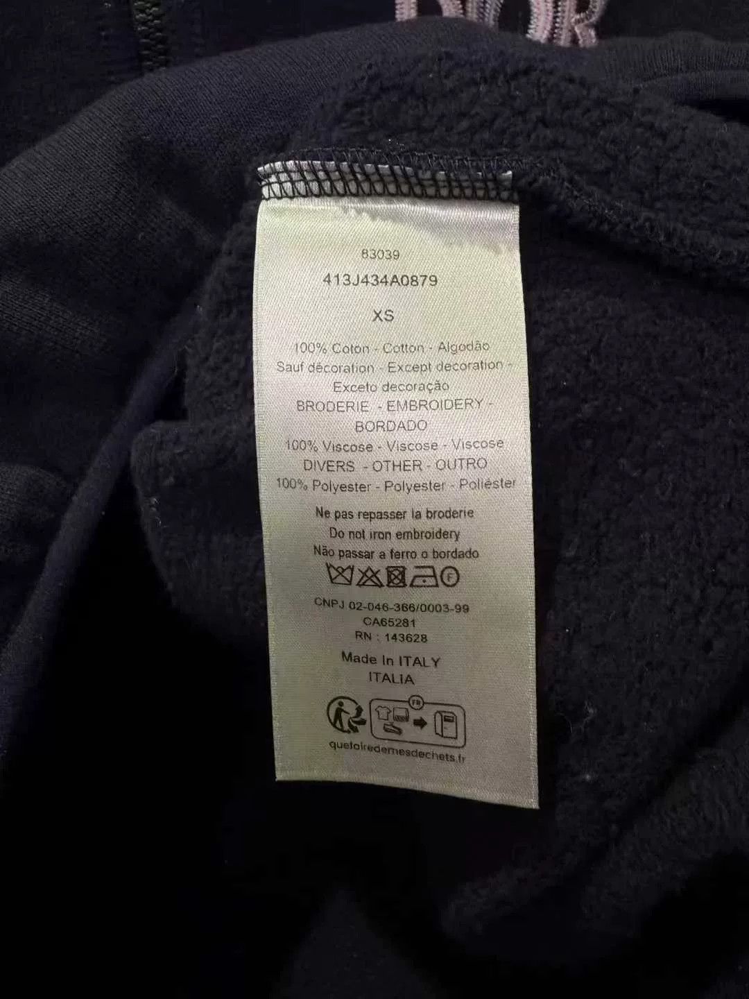 Dior dior navy blue embroidered logo half-zip sweatshirt Size US XS / EU 42 / 0 - 3 Thumbnail