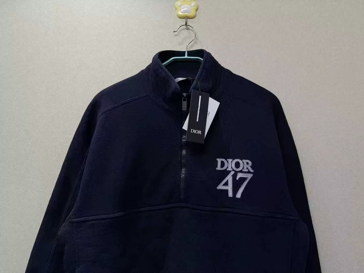 Dior dior navy blue embroidered logo half-zip sweatshirt Size US XS / EU 42 / 0 - 2 Thumbnail