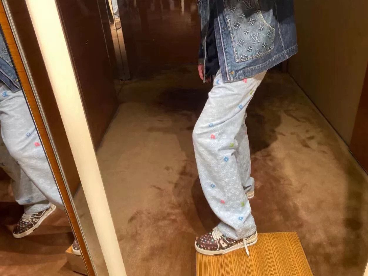 Louis Vuitton Louis Vuitton Tyler Collaboration Colorful Logo Jeans Size US 33 - 8 Thumbnail
