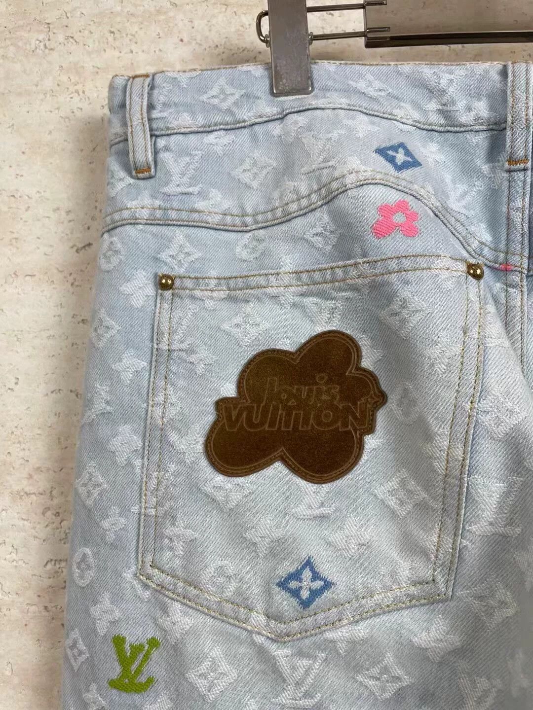 Louis Vuitton Louis Vuitton Tyler Collaboration Colorful Logo Jeans Size US 33 - 4 Thumbnail
