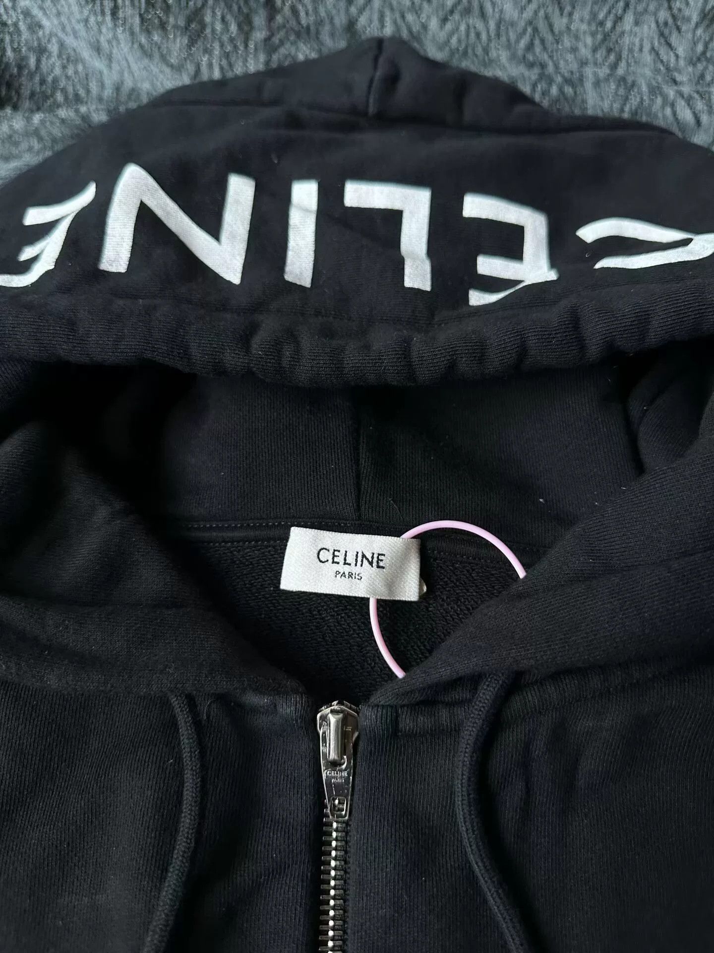 Celine celine logo zip-up hoodie in black Size US XL / EU 56 / 4 - 4 Thumbnail