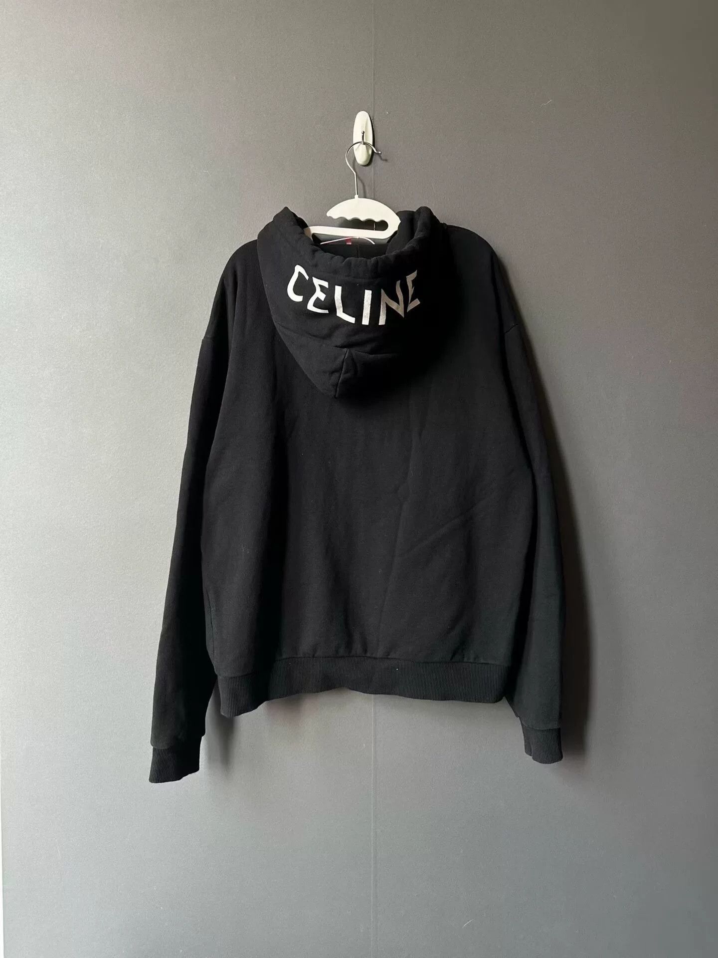 Celine celine logo zip-up hoodie in black Size US XL / EU 56 / 4 - 2 Thumbnail