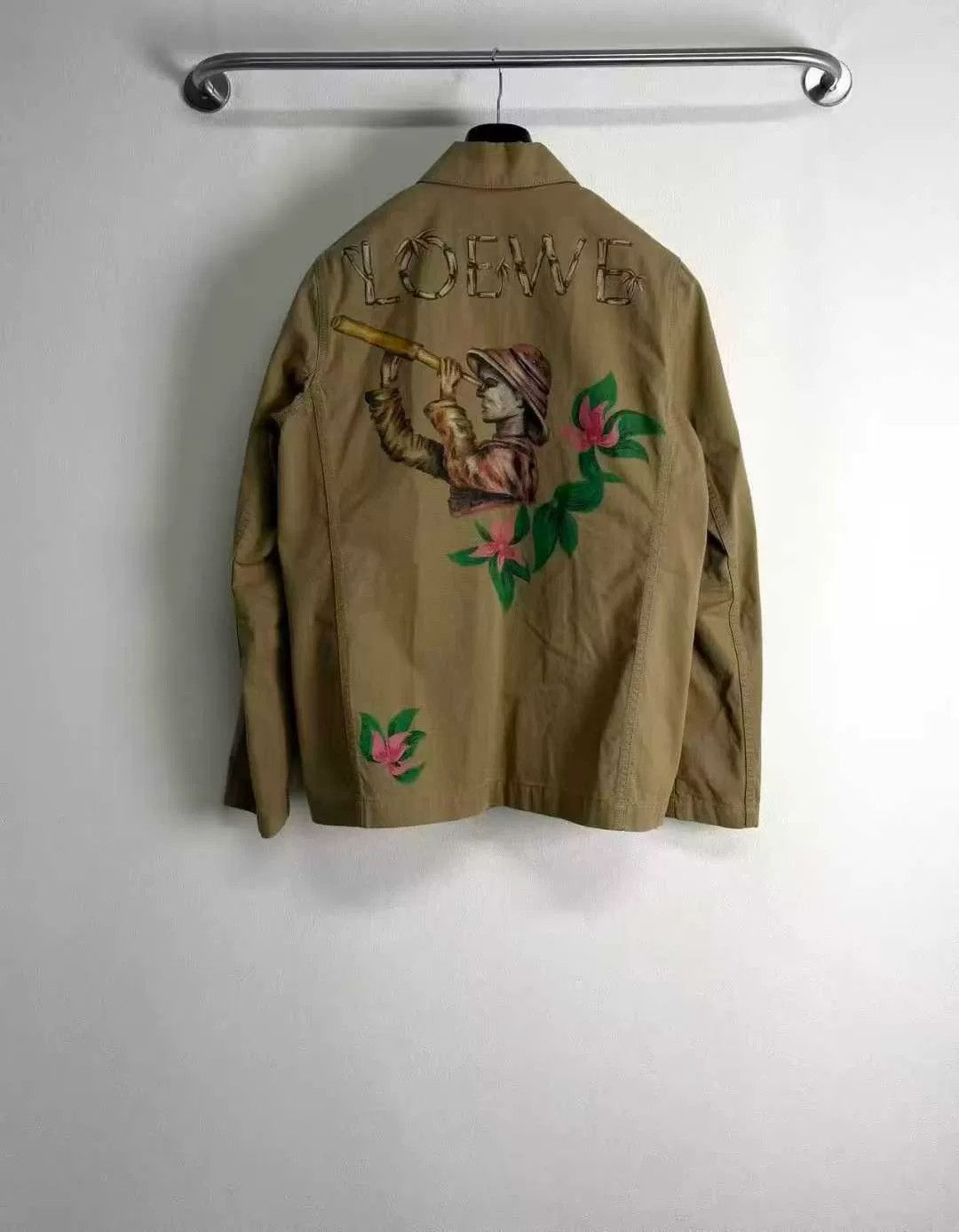 Loewe loewe khaki graffiti animal series jacket Size US L / EU 52-54 / 3 - 2 Thumbnail