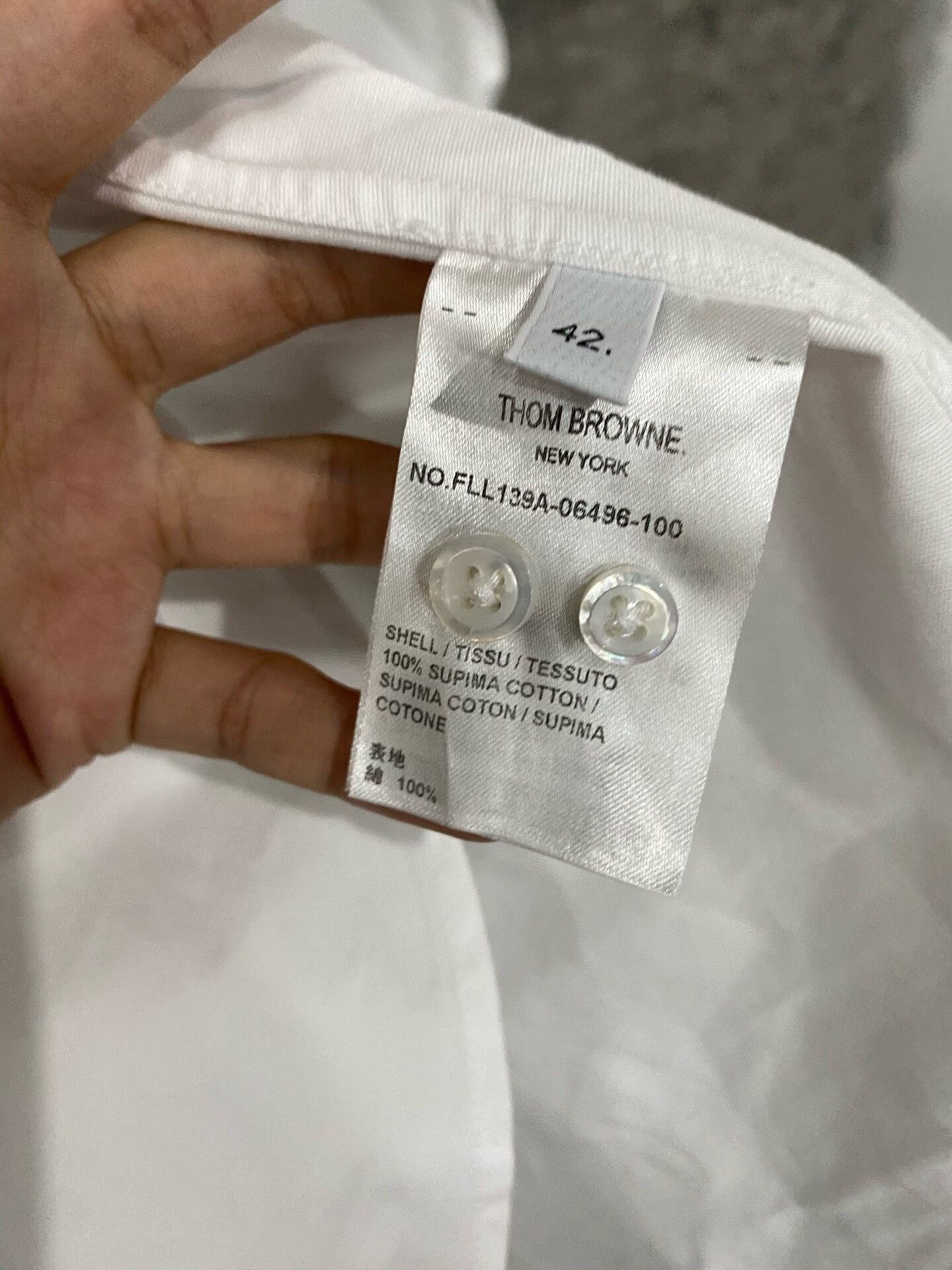 Thom Browne thom browne long sleeve white shirt Size US M / EU 48-50 / 2 - 7 Thumbnail