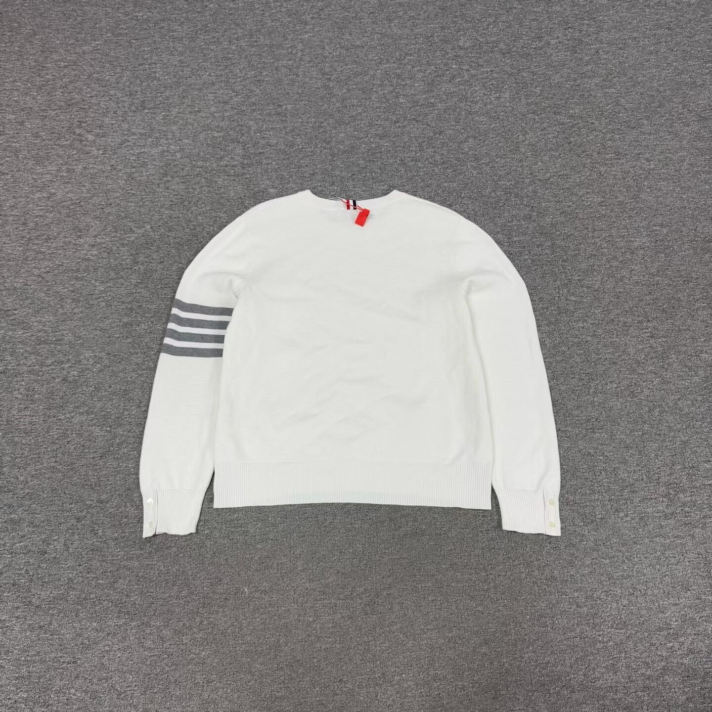 Thom Browne thom browne striped knit sweater in white Size US M / EU 48-50 / 2 - 2 Thumbnail