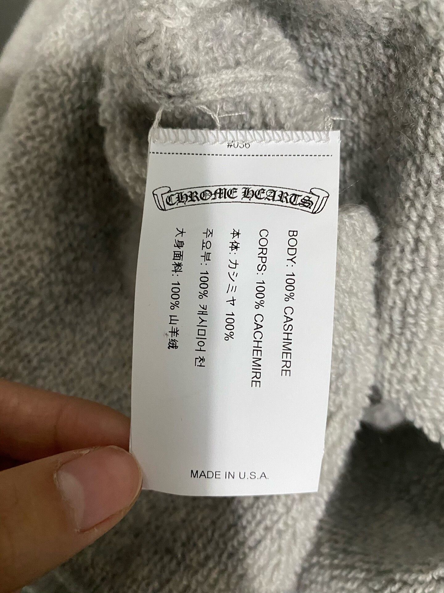 Chrome Hearts chrome hearts gray cashmere embroidered sweater Size US M / EU 48-50 / 2 - 7 Thumbnail