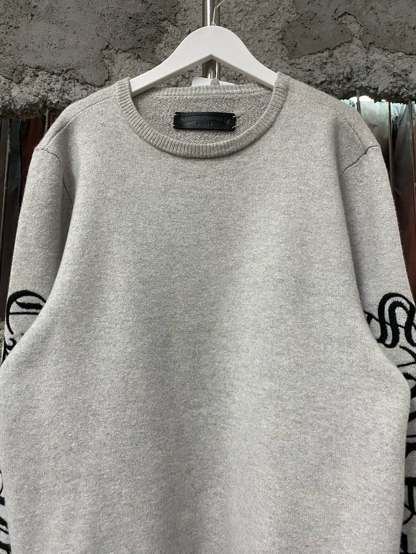 Chrome Hearts chrome hearts gray cashmere embroidered sweater Size US M / EU 48-50 / 2 - 3 Thumbnail