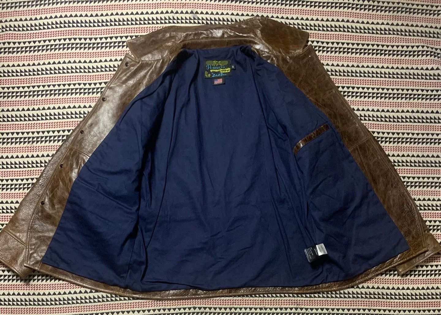 Schott brown leather jacket by Schott Size US L / EU 52-54 / 3 - 3 Thumbnail