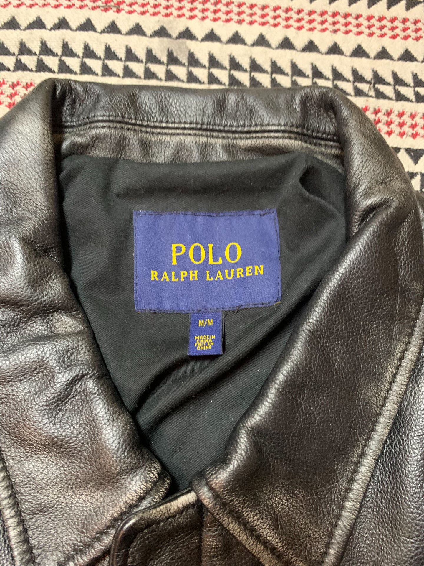 BEANPOLE black leather bomber jacket for men Size US M / EU 48-50 / 2 - 4 Thumbnail