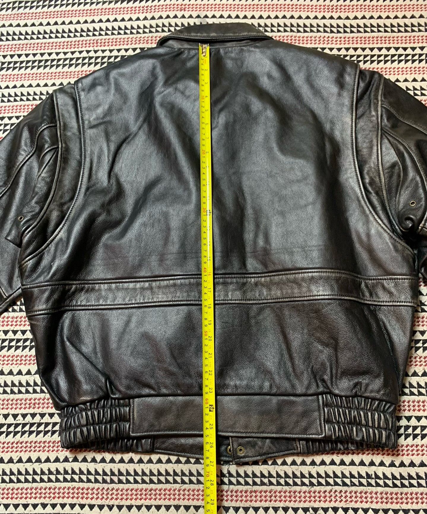 BEANPOLE black leather bomber jacket for men Size US M / EU 48-50 / 2 - 9 Thumbnail